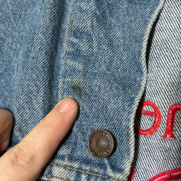 90s Vintage Walt Disney Studios Promotional Jean Jacket 101 Dalmatians Size XL - Picture 6 of 16